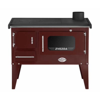 Wood burning cooker Zvezda Narodna E Brown, 6.1kW - Special Offers