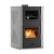 Wood burning stove with back boiler and oven Velmora Fire ATS HYDRO ΜΑSΙΝΑ 90-25 grey, 25kW