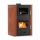 Wood burning stove with back boiler and oven Velmora Fire ATS HYDRO ΜΑSΙΝΑ 90-25 terracotta, 25kW | Wood Burning Stoves With Oven | Wood Burning Stoves |