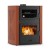 Wood burning stove with back boiler and oven Velmora Fire ATS HYDRO ΜΑSΙΝΑ 90-30 terracotta, 35kW