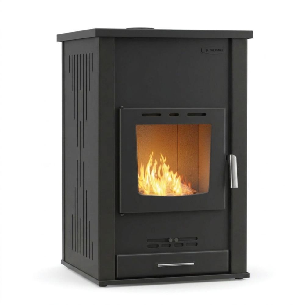 Wood burning stove with back boiler Velmora Fire ATS HYDRO black, 33kW | Wood Burning Stoves With Oven | Wood Burning Stoves |