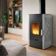 Wood burning stove with back boiler Velmora Fire ATS HYDRO grey, 25kW | Wood Burning Stoves With Oven | Wood Burning Stoves |