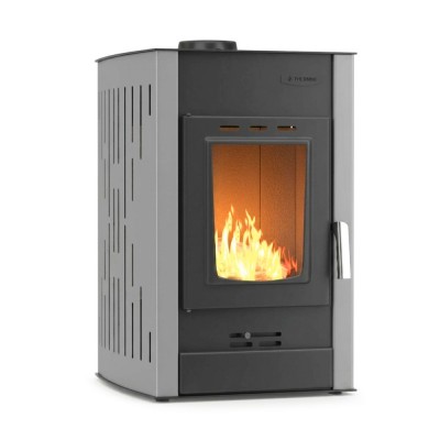 Wood burning stove with back boiler Velmora Fire ATS HYDRO grey, 25kW - Wood Burning Stoves With Oven