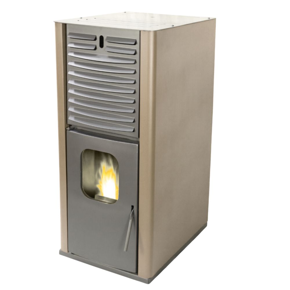 Pellet stove with back boiler Mytherm IOLI TSA 35 beige, with fan, 38kW | Pellet Stoves |  |
