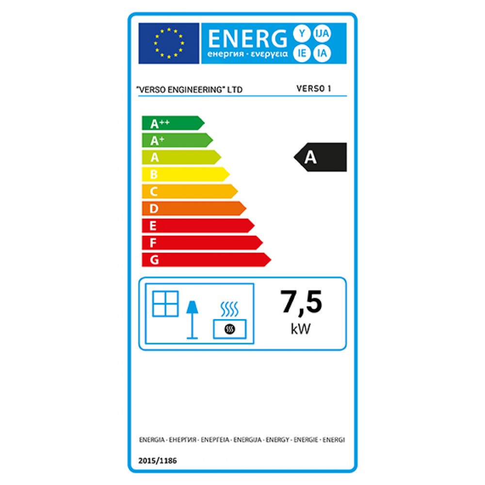 Wood burning stove Verso 1, 7.5kW | Wood Burning Stoves | Stoves |