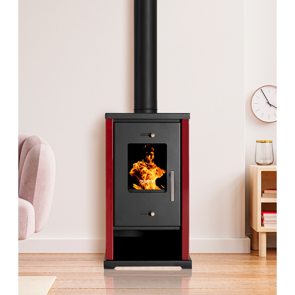 Wood burning stove Prometey EKO Mini Bordeaux, 6.4 kW | Wood Cooker Stoves |  |