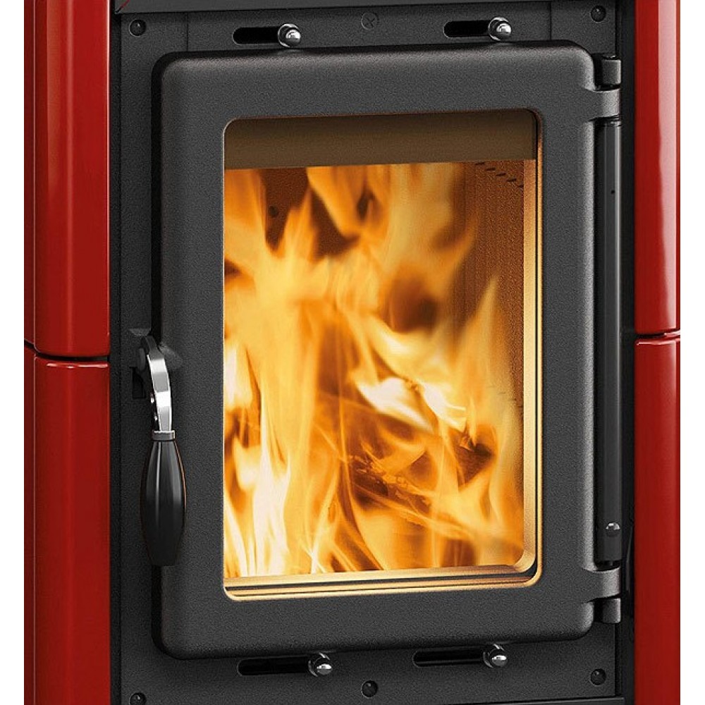 Italian wood burning stove with oven La Nordica Emiliana red, 6.5kW | Italian wood burning stoves and fireplaces |  |