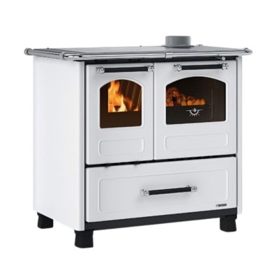 Italian wood cooker stove La Nordica Family 4.5 white, 7.5kW - La Nordica