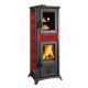 Italian wood burning stove with oven La Nordica Gemma Forno 5.0 red, 7.3kW | Italian wood burning stoves and fireplaces |  |