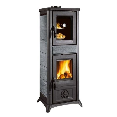 Italian wood burning stove with oven La Nordica Gemma Forno 5.0 natural stone, 7.3kW - La Nordica