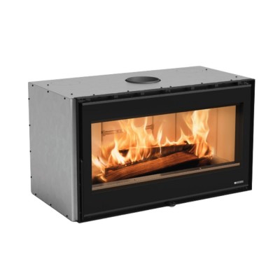 Italian cast iron wood burning fireplace La Nordica Inserto 100 Wide, 8.1kW - Italian wood burning stoves and fireplaces