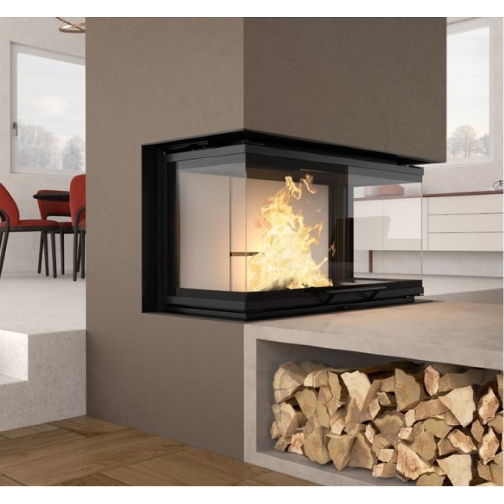 Italian cast iron wood burning fireplace La Nordica Monoblocco 3LC, 12.0kW | Italian wood burning stoves and fireplaces |  |