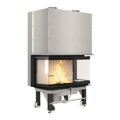 Italian cast iron wood burning fireplace La Nordica Monoblocco 3LC, 12.0kW - Italian wood burning stoves and fireplaces