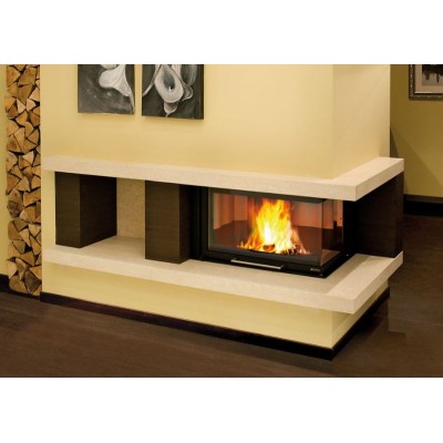 Italian cast iron wood burning fireplace La Nordica Monoblocco 800 Angolo right, 10.0kW - Product Comparison