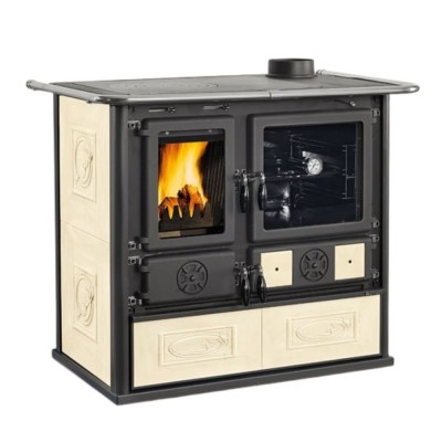 Italian wood cooker stove La Nordica Rosa 5.0 ecru, 8.8kW - La Nordica