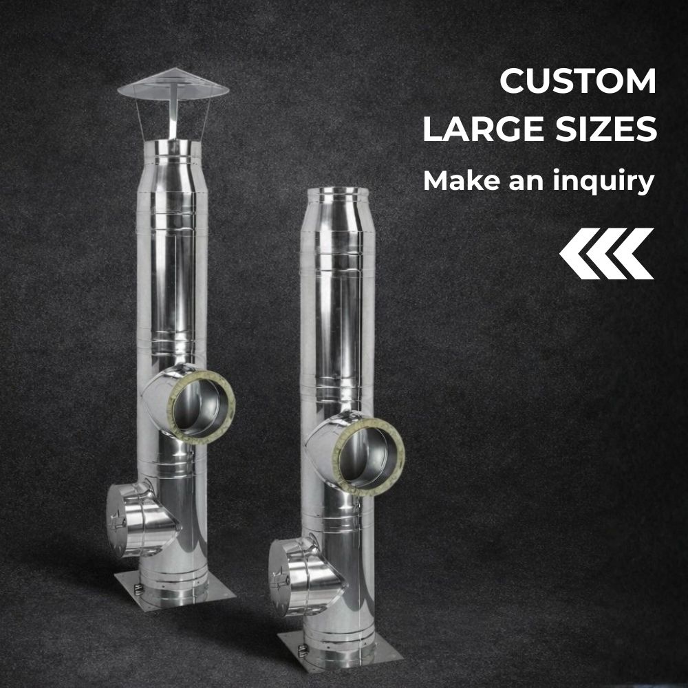 Large-sized flues on individual order | Pellet stove pipes | Chimney |