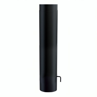 Black steel flue pipe MK NERO with damper and cleaning opening, Straight, Length 1m, Ø150 - Product Comparison