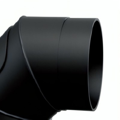 Flue pipe elbow 90° MK NERO with cleaning opening, Steel, Black, Ø150 - Product Comparison