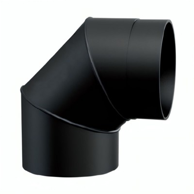 Flue pipe elbow 90° MK NERO, Steel, Black, Ø150 - Product Comparison