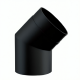 Flue pipe elbow 45° MK NERO, Steel, Black, Ø130 | Stove pipes | Chimney |