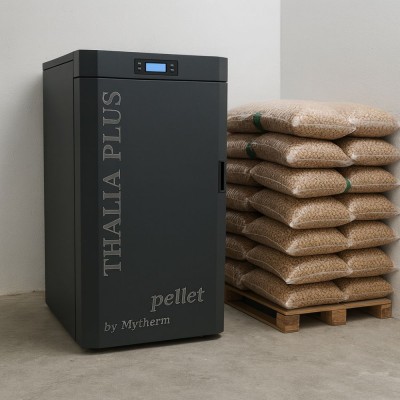 Pellet boiler / Pellet furnace Mytherm Thalia Plus 45 black, 45kW - Product Comparison