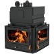 Wood Burning Fireplace with Back Boiler Prity 2C W28, 28.2kw | Wood Burning Fireplace Inserts | Wood Burning Fireplaces |