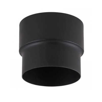 Flue adaptor PARKANEX, Steel, Black, Ø120-130, Thickness 2 mm - Stove pipes