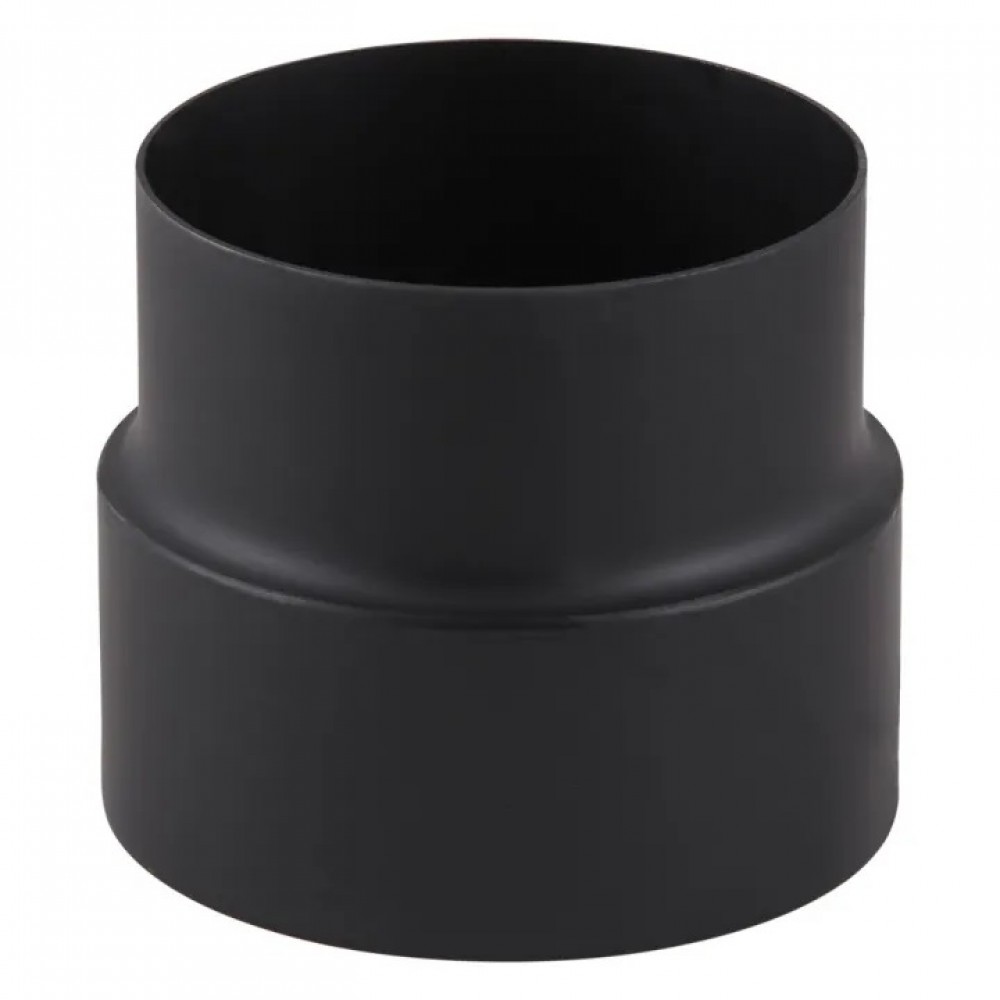 Flue adaptor PARKANEX, Steel, Black, Ø120-130, Thickness 2 mm | Stove pipes | Chimney |