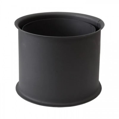 Flue pipe rosette PARKANEX double, Steel, Black, 115mm, Ø130, Thickness 2 mm - Product Comparison