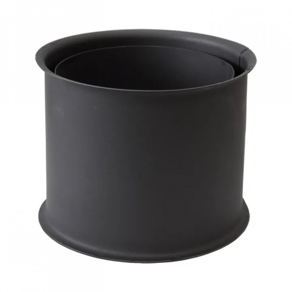Flue pipe rosette PARKANEX , Black, 115mm, Ø150, Thickness 2 mm | Stove pipes | Chimney |