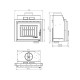 Wood Burning Fireplace UNIFLAM 600 DURO S with air supply, 10kW |  |  |