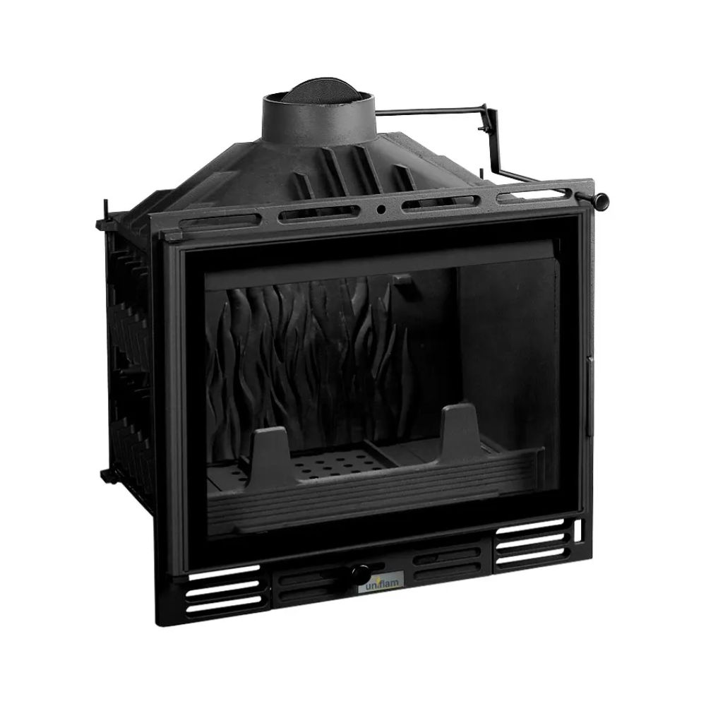 Wood Burning Fireplace UNIFLAM 600 PLUS ECO with damper and air supply, 8kW |  |  |