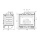 Wood Burning Fireplace UNIFLAM 600 PLUS ECO with damper and air supply, 8kW |  |  |
