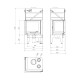 Wood Burning Fireplace UNIFLAM 660 DURO with air ducts and air supply, right side, 10.25kW |  |  |