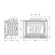 Wood Burning Fireplace UNIFLAM 700 ECO with damper and air supply, 8kW |  |  |