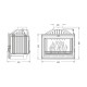 Wood Burning Fireplace UNIFLAM 700 OPTION ECO with damper and air supply, 10kW |  |  |