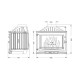 Wood Burning Fireplace UNIFLAM 700 SELENIC ECO with damper and air supply, 10kW |  |  |