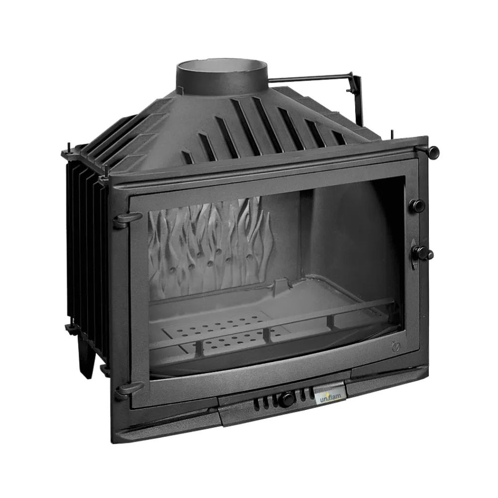 Wood Burning Fireplace UNIFLAM 700 SELENIC ECO with damper and air supply, 10kW |  |  |