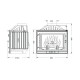 Wood Burning Fireplace UNIFLAM 700 STANDARD ECO with damper and air supply, 10kW |  |  |