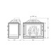 Wood Burning Fireplace UNIFLAM 700 STANDARD with damper, left side, 14kW |  |  |