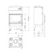 Wood Burning Fireplace UNIFLAM 760 DURO with air ducts and air supply, 11kW |  |  |