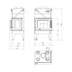 Wood Burning Fireplace UNIFLAM 760 DURO with air ducts and air supply, left side, 10.8kW |  |  |