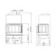 Wood Burning Fireplace UNIFLAM 760 EVO PBS with air ducts and air supply, bent glass, left side, 10kW |  |  |