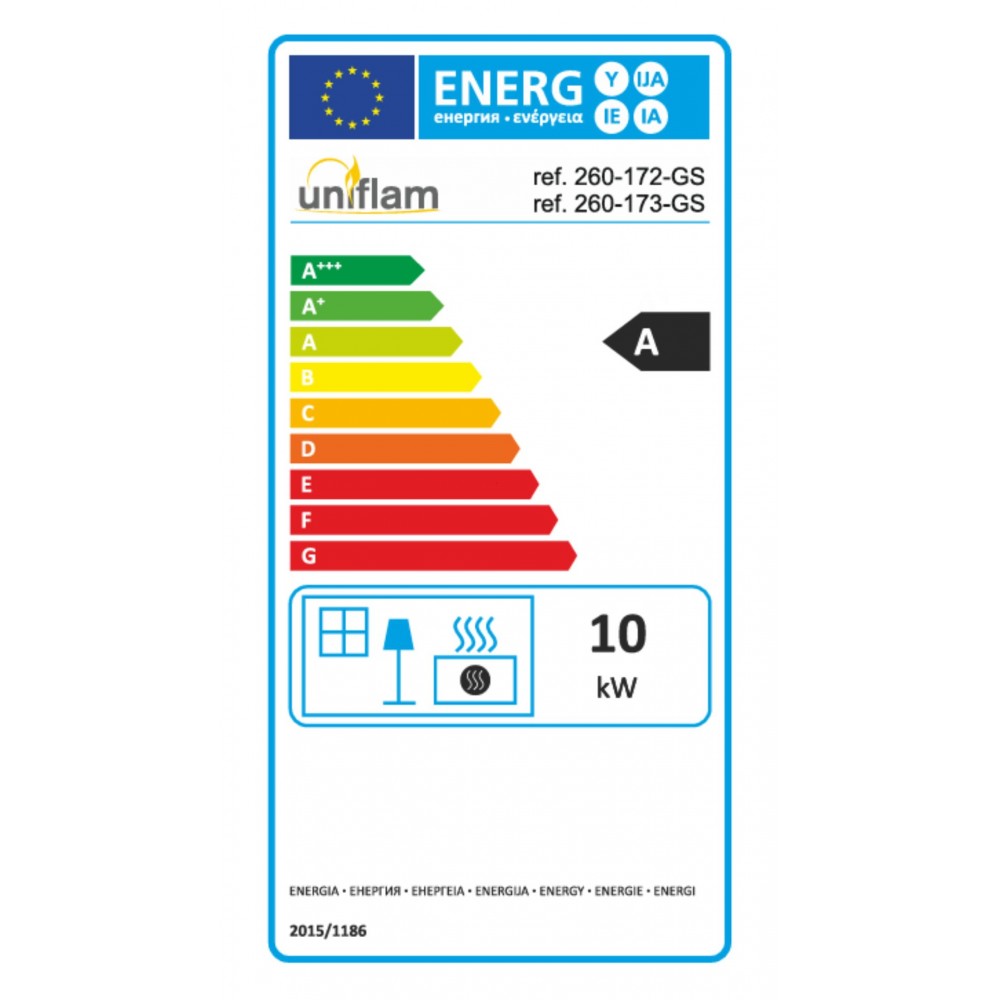 Wood Burning Fireplace UNIFLAM 760 EVO PBS with air ducts and air supply, bent glass, left side, 10kW |  |  |