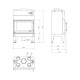 Wood Burning Fireplace UNIFLAM 860 DURO with air ducts and air supply, 13kW |  |  |