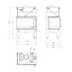 Wood Burning Fireplace UNIFLAM 860 DURO with air ducts and air supply, left side, 14.1kW |  |  |
