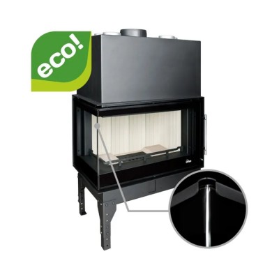 Wood Burning Fireplace UNIFLAM 860 EVO PBS with air ducts and air supply, bent glass, left side, 15kW - Product Comparison
