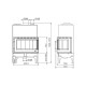 Wood Burning Fireplace UNIFLAM 860 EVO PBS with air ducts and air supply, left side, 15kW |  |  |