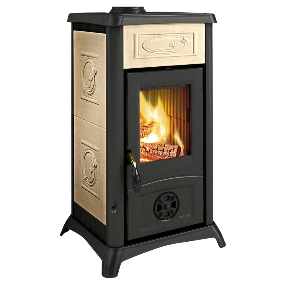 Italian wood burning stove La Nordica Gemma Ecru, 6kW |  |  |