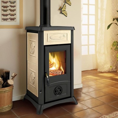 Italian wood burning stove La Nordica Gemma Ecru, 6kW - La Nordica